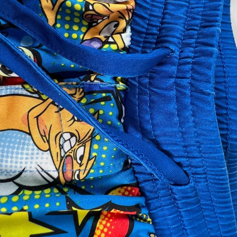 Ren & Stimpy Nickelodeon Happy Happy Joy Shorts‎ Pocket Drawstring Button XL
